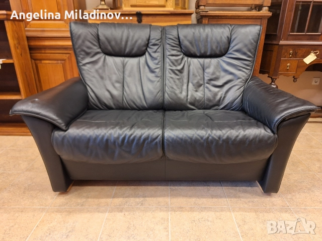 Диван двойка естествена кожа 