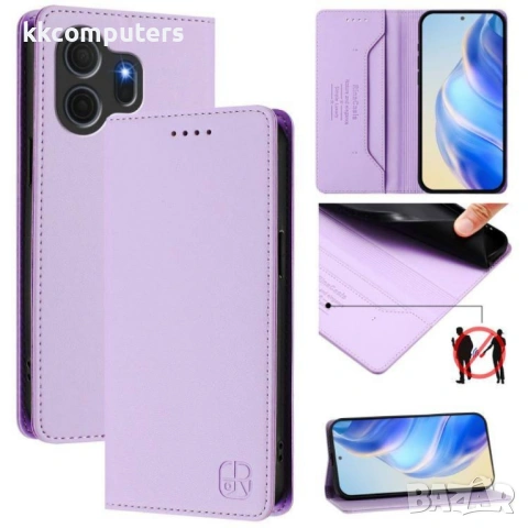 Кожен Калъф Портфейл за TCL NxtPaper 70 Pro 5G - RFID защита, Магнитен, Стойка, 8 цвята, снимка 4 - Калъфи, кейсове - 53993895