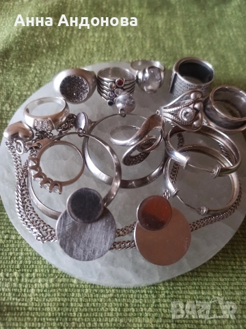 лот сребърни бижута 94 гр, снимка 7 - Други - 53898232