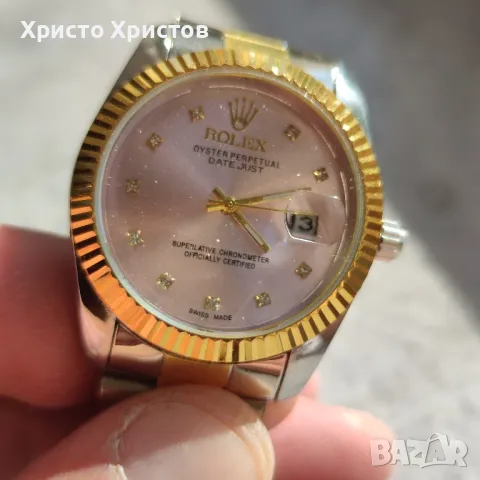 Дамски луксозни часовници 6 цвята Rolex Oyster Perpetual Datejust bicolour , снимка 9 - Дамски - 46997682