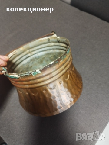 МАЛКО БАКЪРЕНО МЕНЧЕ 1 ЛИТЪР /виж описанието/, снимка 5 - Антикварни и старинни предмети - 52926715