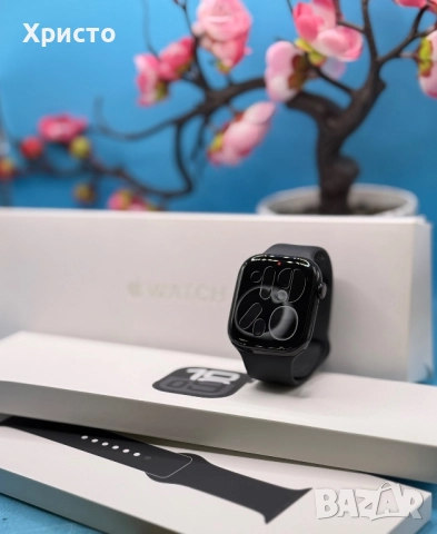 ГАРАНЦИОНЕН!!!   Apple Watch 10, GPS, Cellular, Jet Black Aluminum Case 46 мм, Black Sport Band , снимка 2 - Смарт часовници - 52832352