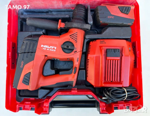 Hilti TE 4-A22 - Акумулаторен перфоратор 2x22V 5.2A перфектен!, снимка 2 - Перфоратори - 53134353