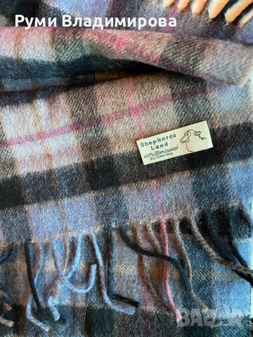 Мъжки, кариран шал от 100 % кашмир/ вълна, снимка 2 - Шалове - 48382070