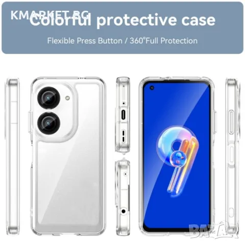 Asus ZenFone 9 Силиконов Калъф Transparent TPU и Протектор, снимка 10 - Калъфи, кейсове - 49114334