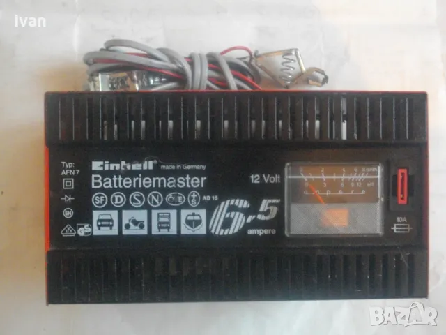 6,5 Ампера 12 Волта Акумулаторно Ел. Зарядно за акумулатори и батерии 6V-12V EINHELL Немско оригинал, снимка 8 - Аксесоари и консумативи - 47758934