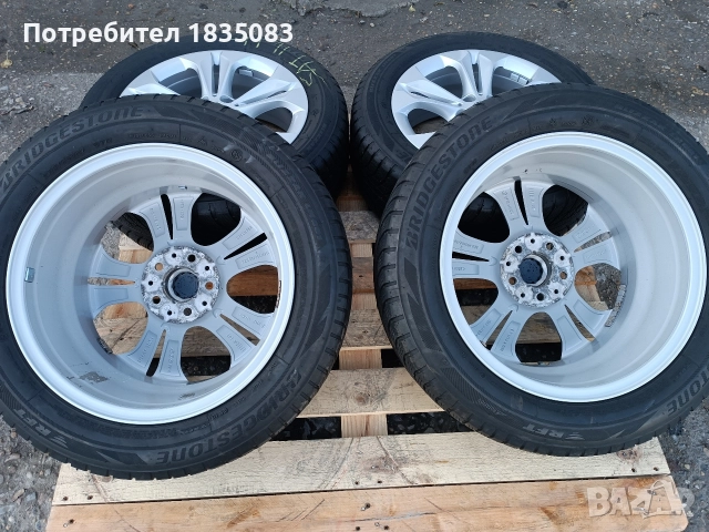 Лети джанти 17ки 5х112 BMW + зимни гуми 225/55/17 Bridgestone, снимка 8 - Гуми и джанти - 52593667