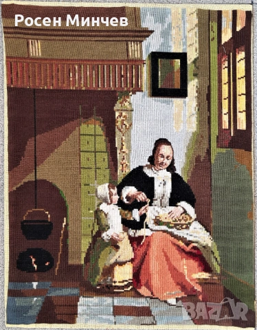 Гоблен  Apfelshalende Frau nach Piter de Hooch /Ябълкобелачка /