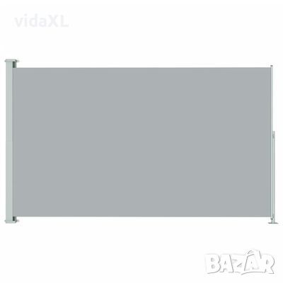 vidaXL Прибираща се дворна странична тента, 180x300 см, сива(SKU:317894