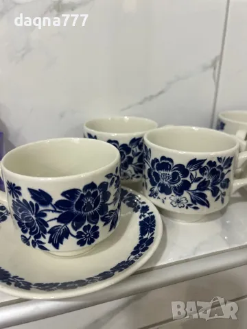 Реколта от 1970 г. на Broadhurst „Garland“ дуо от чаша, чинийка за чай / Broadhurst Ironstone / син , снимка 9 - Сервизи - 49689967