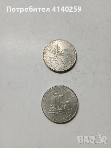 САЩ МОНЕТИ ЛОТ 5 ЦЕНТА 2004-2005 Г , снимка 2 - Нумизматика и бонистика - 53312521