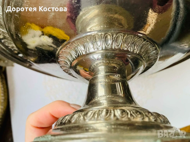 Красива фруктиера на столче от Англия с 2 дръжки, снимка 4 - Антикварни и старинни предмети - 53473729