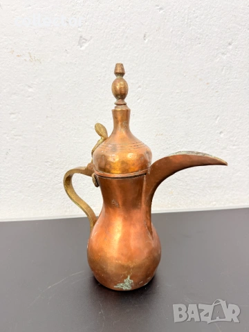 Месингов османски / арабски ибрик / кафеник. №7826, снимка 5 - Антикварни и старинни предмети - 53069643