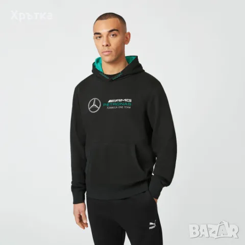 Mercedes AMG Logo Hoodie - Оригинален мъжки суитшърт размер S, M, снимка 3 - Суичъри - 48891426