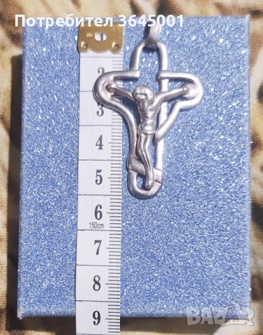 Масивен сребърен 925 кръст с разпятие ,с интересен дизайн, ръчна изработка /унисекс/ , снимка 5 - Колиета, медальони, синджири - 52437066