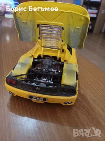 Количка Vintage Maisto 1:18 yellow Ferrari F50 , снимка 11 - Колекции - 52506778