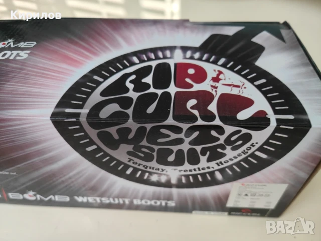 Обувки за кайт сърф, неопрен, уиндсърф RIP CURL, 3mm, 45.5 Чисто НОВИ!, снимка 3 - Водни спортове - 50517031