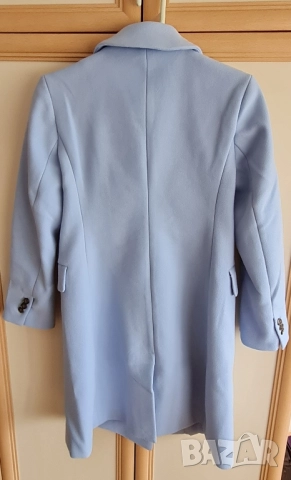 Небесно синьо палто, снимка 3 - Палта, манта - 52421120