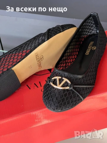 Valentino Дамски Черни Ежедневни Обувки Балерини Валентино - Различни Цветове Код E1328, снимка 2 - Дамски ежедневни обувки - 53969498