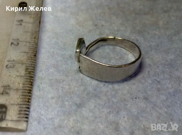 СТАР СТИЛЕН СРЕБЪРЕН ПРЪСТЕН СРЕБРО 925 с ГНЕЗДО За ВГРАЖДАНЕ на СКЪПОЦЕНЕН КАМЪК 49422, снимка 8 - Пръстени - 49733299