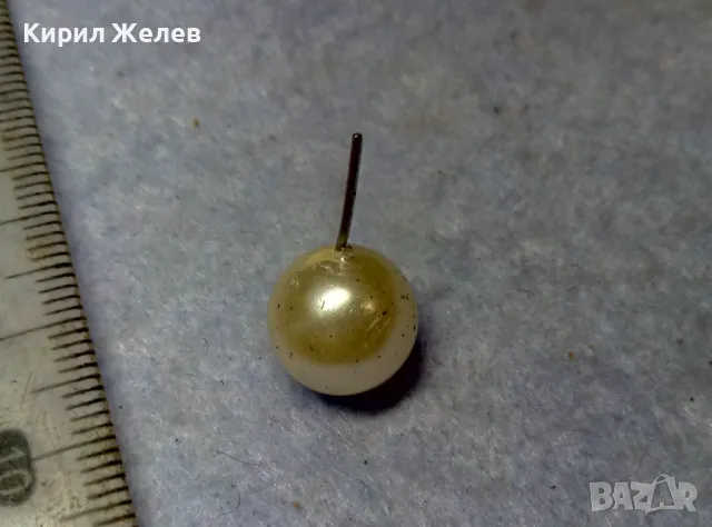 СТАРА ПЕРЛЕНА ОБЕЦА КЛАСИЧЕСКИ МОДЕЛ с ЩИФТ от БЛАГОРОДНА СТОМАНА 48246, снимка 8 - Обеци - 49732948