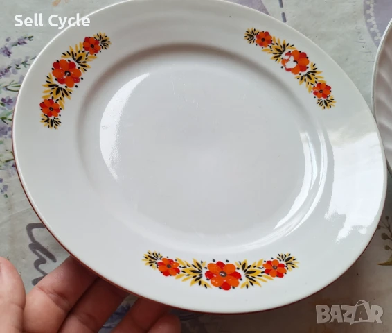 ✅БЪЛГАРСКА ПОРЦЕЛАНОВА ЧИНИЯ - МОТИВИ МАЙСКО ЦВЕТЕ - РАЗГРАД❗, снимка 2 - Чинии - 51103168