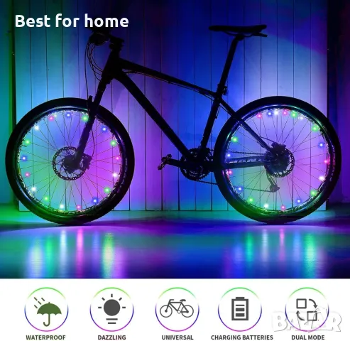  LED Светлини за велосипеди, многоцветни  OEM, снимка 4 - Аксесоари за велосипеди - 50126232