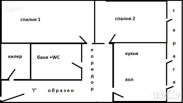 Продавам 3 стаен апартамент 92кв м, снимка 1 - Aпартаменти - 46741282