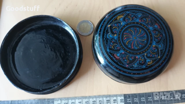 Кутия,папиемаше, за бижута,рисуван лак, Азия, снимка 8 - Други - 50586515