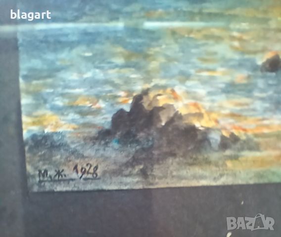 Марио Жеков- "Море"-1928г., снимка 1 - Антикварни и старинни предмети - 46458102