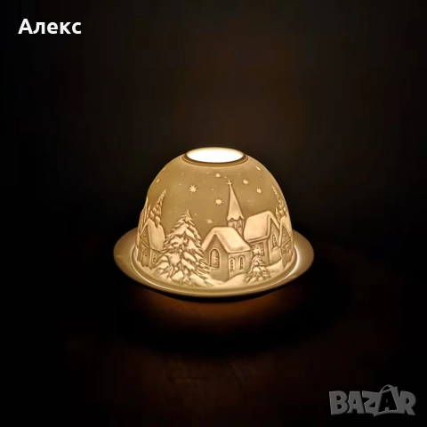 Разкошен чаен свещник–Фин порцелан!