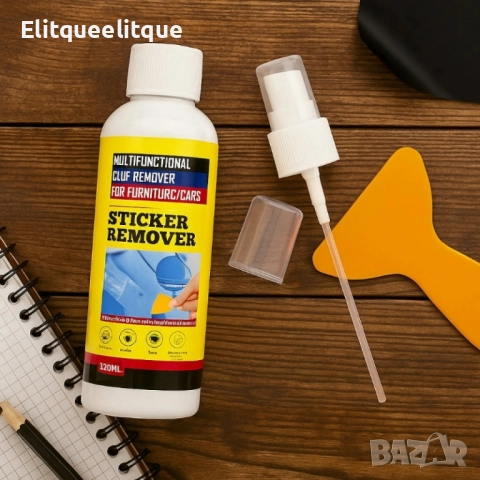 Премахващ спрей за стикери и лепила с инструмент за стъргане – 120мл, снимка 6 - Други инструменти - 51001055