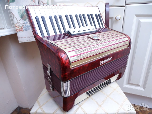 Продавам неупотребяван акордеон Weltmeister 48 баса в отлично състояние, снимка 7 - Акордеони - 53770008