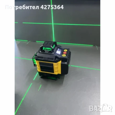 Самонивелиращ Лазерен Нивелир 4D с 16 Линии, Зелен Лазер, Тринога и Куфар, снимка 2 - Друга електроника - 50532279