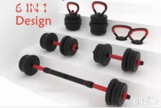 Тренировъчен комплект -тежести, лост и принадлежности , снимка 4 - Други спортове - 51386624