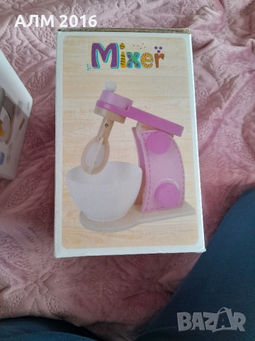 Детски дървен миксер, миксер-робот, снимка 3 - Играчки за стая - 52264081