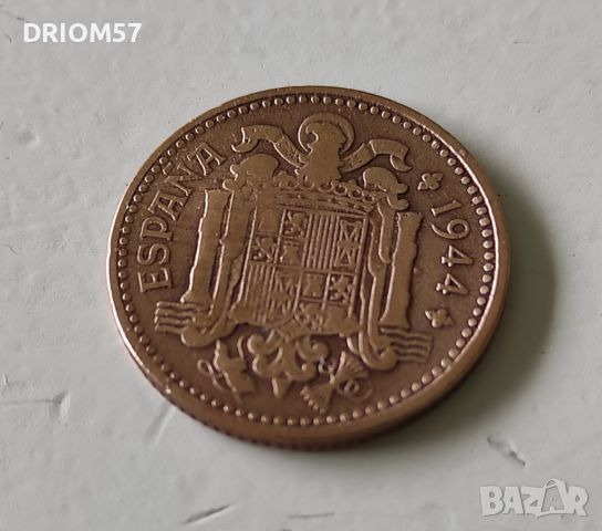 Монета Испания 1 песета, 1944