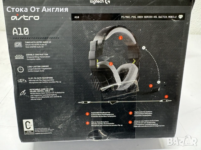 Слушалки - Logitech Astro A10 Gen 2, снимка 8 - Слушалки за компютър - 53823494