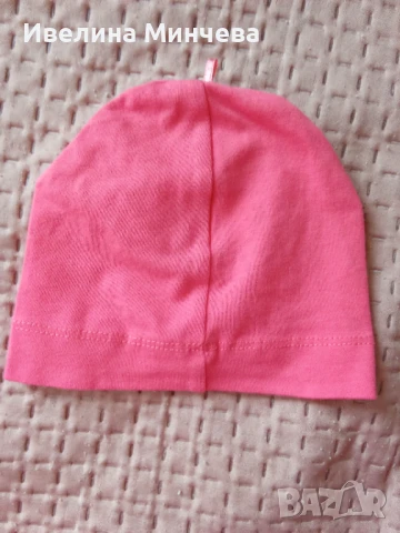 Памучни шапки за момиче размер 62-68,68 , снимка 5 - Бебешки шапки - 51369409