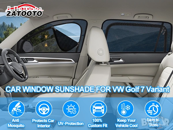сенници за странични стъкла ZATOOTO за VW Golf 7 Variant (2015–2021) – комплект 4 бр, снимка 6 - Аксесоари и консумативи - 53746265