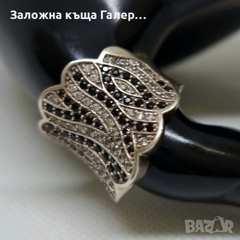 Сребърен пръстен 925 с фианити – 9,43г, снимка 7 - Пръстени - 54279712