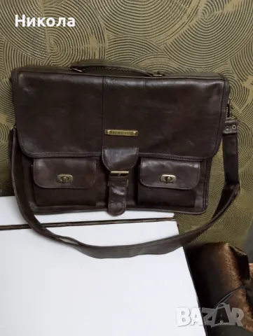 Мъжка чанта от естествена кожа