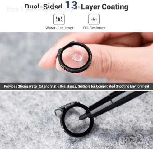 Нов UV филтър за дрон DJI NEO – HD стъкло, анти-UV, с кутия и кърпа, снимка 4 - Чанти, стативи, аксесоари - 49811696