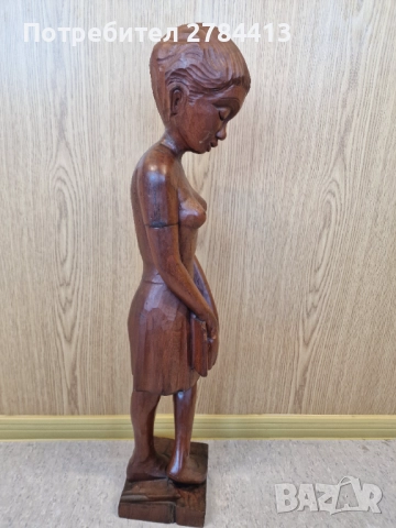 статуетка / дърворезба 69 см., снимка 4 - Статуетки - 52377608