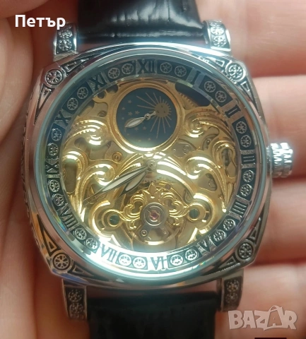 Мъжки автоматичен скелетон часовник