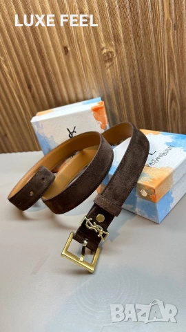 Yves Saint Helens 💎 Естествена Кожа и Велур , снимка 10 - Колани - 54055117