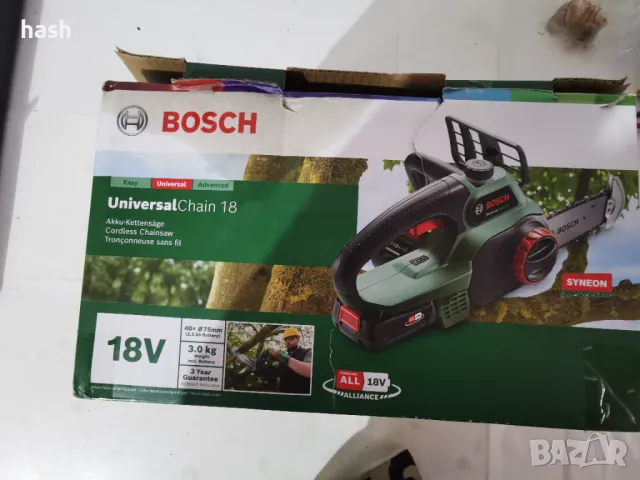 Bosch Home and Garden 06008B8000 Акумулаторен верижен трион - Универсална верига 18, снимка 2 - Други - 48777664