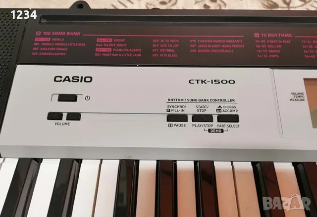 синтезатор клавир CASIO CTK-1500 пиано с 5 октави и плътни клавиши, снимка 5 - Синтезатори - 48423256