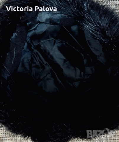 Луксозна норкова шапка PILLBOX  Италия, снимка 5 - Шапки - 52673151