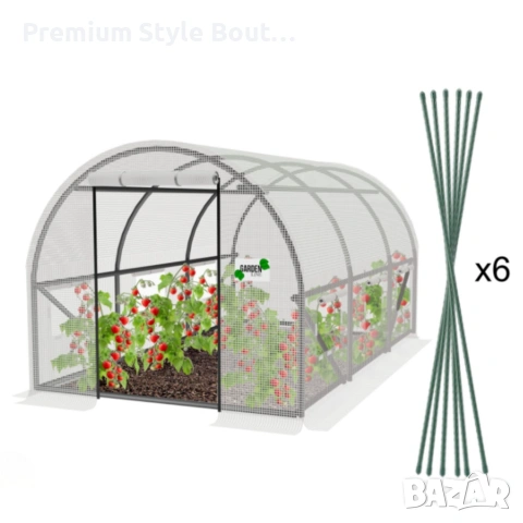 Компактна бяла оранжерия - професионална защита и идеални условия за вашите култури - 3 х 2 х 2м, снимка 7 - Други стоки за дома - 53592763